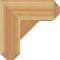 Ekena Millwork Traditional Craftsman Rough Sawn Bracket w/ Offset Brace, Western Red Cedar, 8"W x 18"D x 18"H BKT0806X18X18TRA04RWR - alternate 4